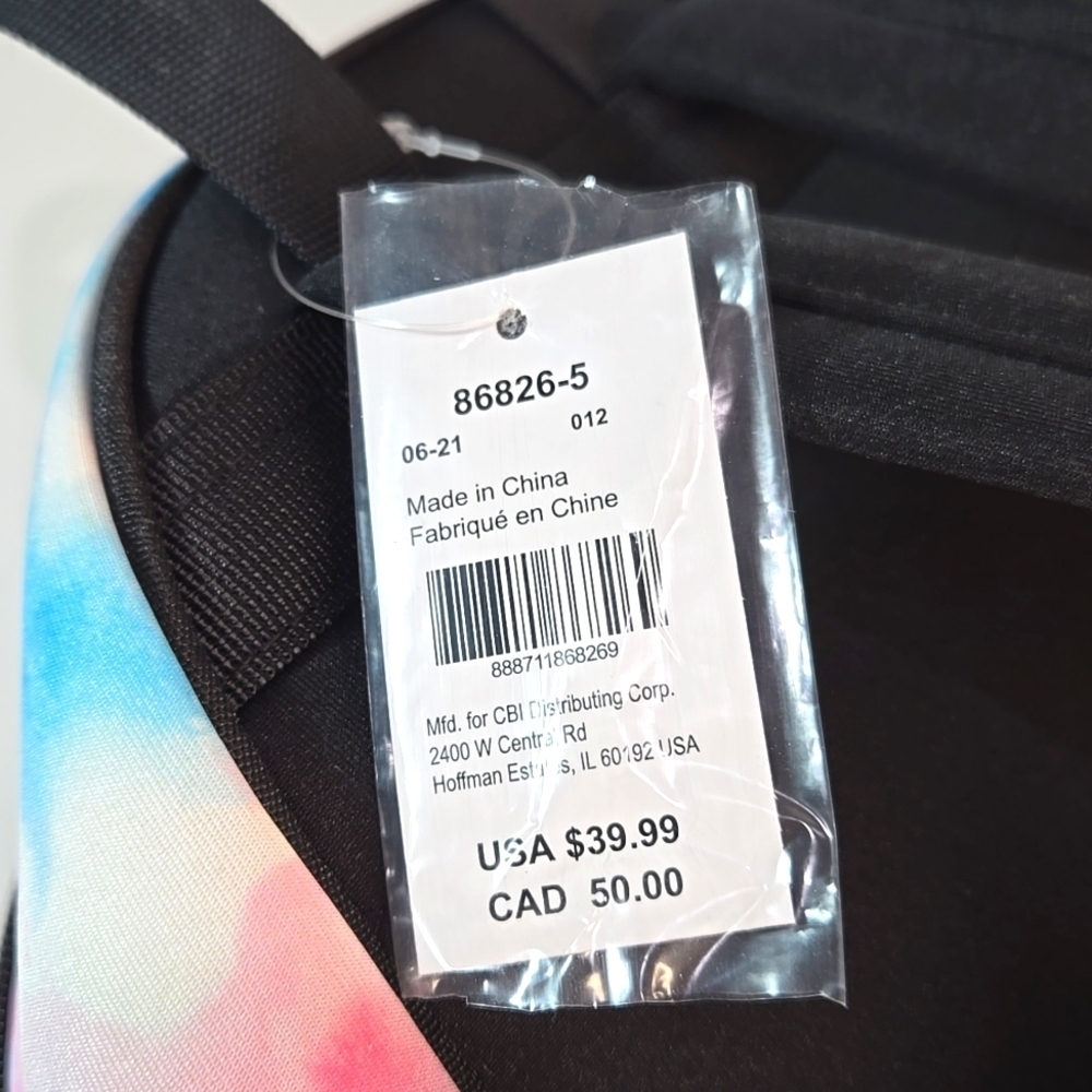 NWT Tie-Dye Backpack Pink Blue Zippers - Picture 11 of 11